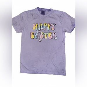 Comfort Colors Lavender Happy Easter Unisex T-Shirt